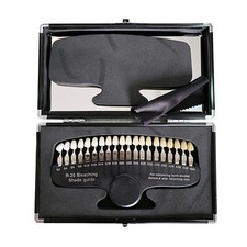 3D Tooth Shade Guide Color Comparator Mirror Teeth Whiten Dental Plate 20 Colors