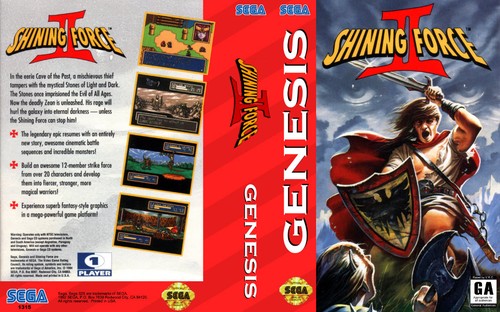 - Shining Force 2 UK EU JP Megadrive Box Art Sleeves Case Only - Picture 3 of 4