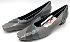 MODA DI FAUSTO scarpe donna italiane decolte grigio pelle tacco 3,5 cm taglia 431/2 IT