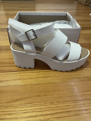 Soda Women Wedge Sandals Open Toe Ankle Multi Strap Cage Platform KARBIE  White