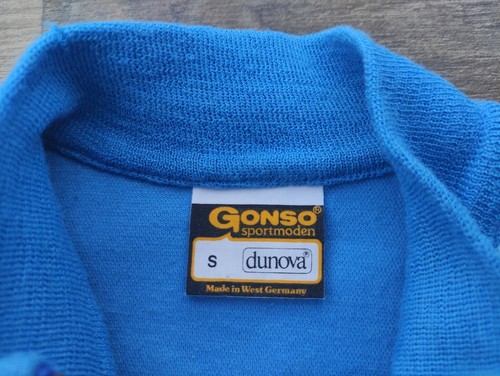 Gonso Tracktop Veste Cycliste Vintage 80S Laine Et Acrylique Dunova TAILLE S - Photo 6 sur 9