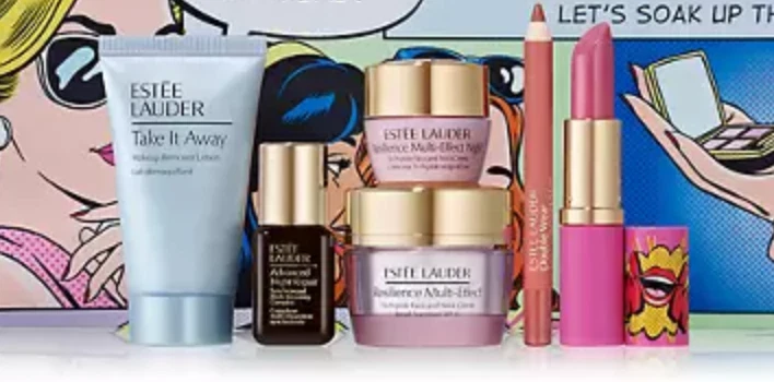 Estee Lauder 7 Pc Makeup Set Resilience ANR Take it Away lip liner lipstick
Opens in a new window or