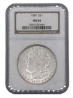 1887 Morgan Silver Dollar NGC MS64