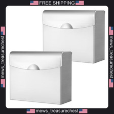 Stainless Steel Sanitary Napkin Disposal Receptacle Set, 2 Pack, Compact