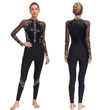 Women's Long Sleeves Gymnastics Jumpsuit Romper Leotard Ballet Dance Unitard