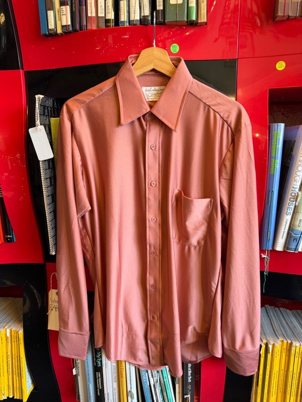 Sears Studio 54 Perma Prest Qiana Vintage 1970’s Nylon Dagger Collar Button Up