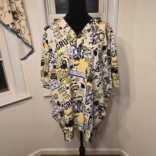 Tooniforms Unisex V-Neck Medical Scrub Top Size XL Iconic Mayhem