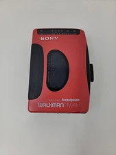 Tested Vintage 1992 Sony Walkman WM-FX12 Red Radio Cassette Tape Player Works