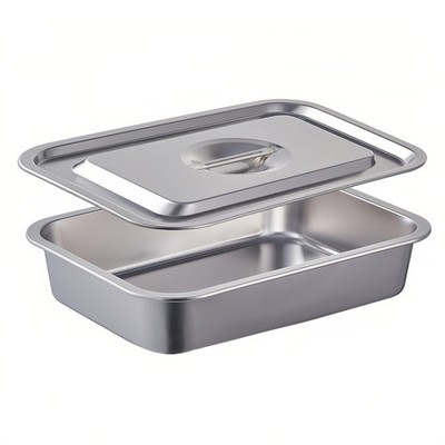 4 Inch Extra Deep Lasagna Baking Pan with Lid 11x14.2Inch 7.4QT Large Stainle...