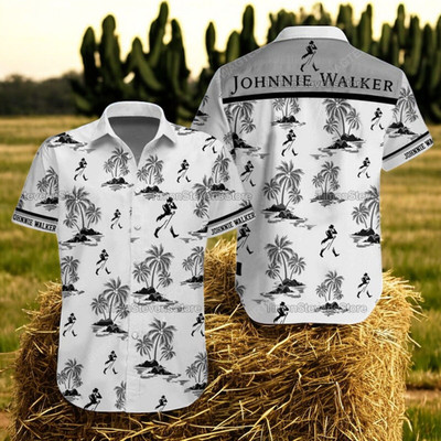 Johnnie Walker Whisky Summer Party Hawaiian Shirt2