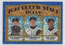 2021 Heritage Rookie Stars Blue Sparkle Chrome Beau Burrows Kyle Funkhouser 5c1