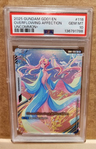 Gundam Overflowing Affection 118 GD01 Uncommon+ Holo English 2025 PSA 10
