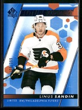 2022-23 SP Authentic Future Watch Limited Blue /399 Linus Sandin #186 Rookie RC