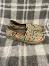 TOMS Alpargata Woven Multicolor Women s Slip On Shoes Size 8