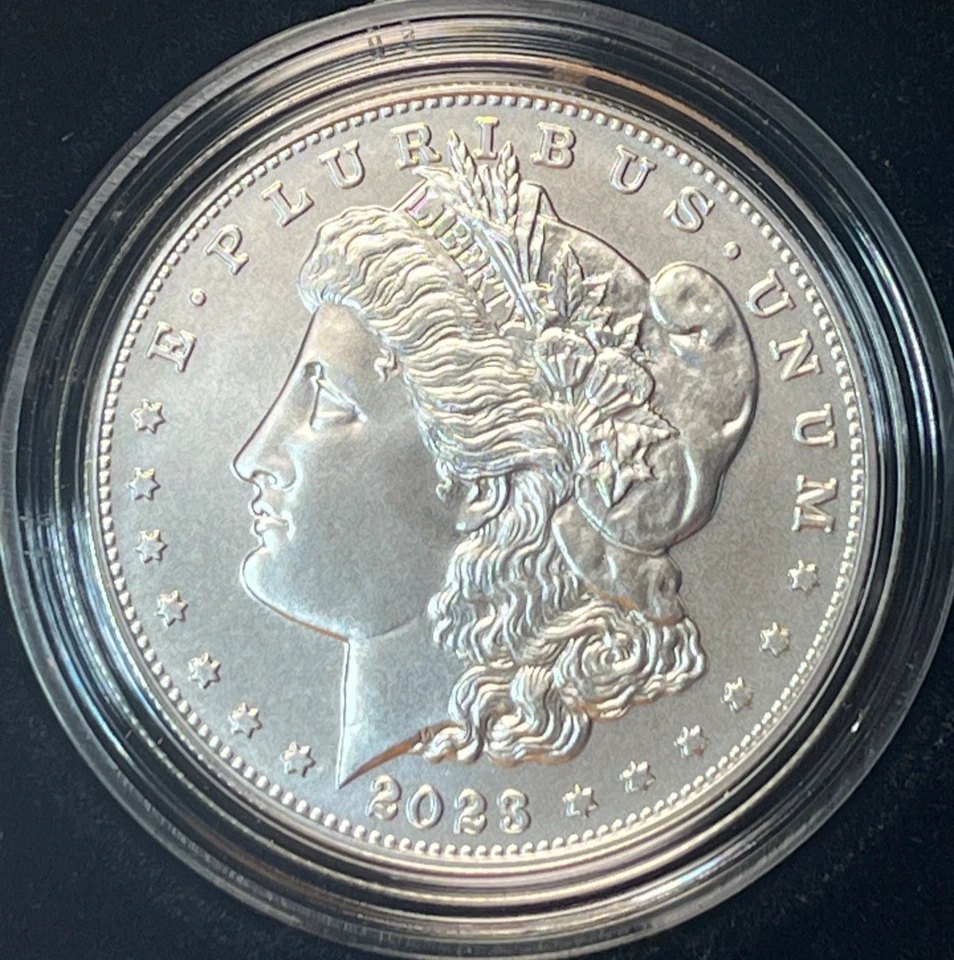 2023 P  $1 PROOF MORGAN DOLLAR SILVER COMMEMORATIVE - GEM PROOF, MINT PKG EB5 - Image 4 of 4