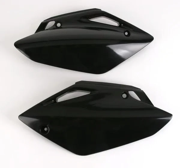 Paneles laterales de plástico UFO - moto de cross negra HO04620-001 0520-0588 Foto 2 de 4