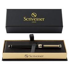 Rollerball Pen - Stunning Luxury Pen with 24K Gold Finish, Black Lacquer