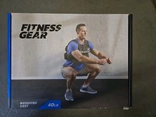 Fitness Gear. Weighted Vest - Black. 40 lbs