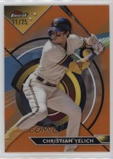 2023 Topps Finest Orange Refractor 11/25 Christian Yelich #82 15vt