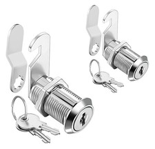 Cabinet Cam Locks Keyed Alike, 1-1/8'' Fits on 7/8'' Max Door Thickness, Secu...