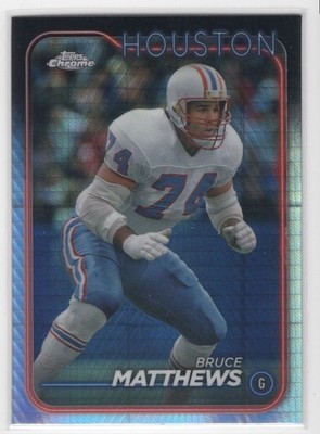 #190 Bruce Matthews 2024 Topps Chrome Prism Refractor Houston Oilers