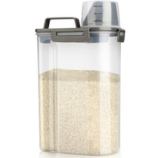 Rice Airtight Storage Container, 3 to 5Lbs Cereal Dry Food Flour Bin, Pet Dog...
