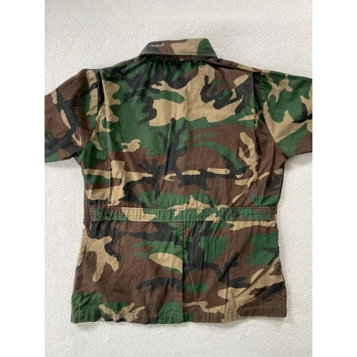 70s USA Champion's Choice Mens Large Utility Jacket Woodland Camo Ripstop Cotton image 8