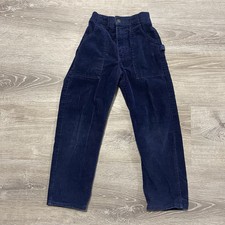 Vintage Oshkosh Bgosh Pants Boys 7R Blue Corduroy Bib Girls Youth USA 80s