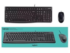 Logitech MK120 USB Wired Keyboard  Mouse Combo Black   NEW IN BOX