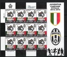 2013 San Marino, Juventus Campione d Italia 2012-2013 Minifoglio, MNH**