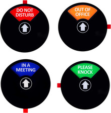 Privacy Sign for Office Door, Do Not Disturb, Out of Office, Please Knock, in a