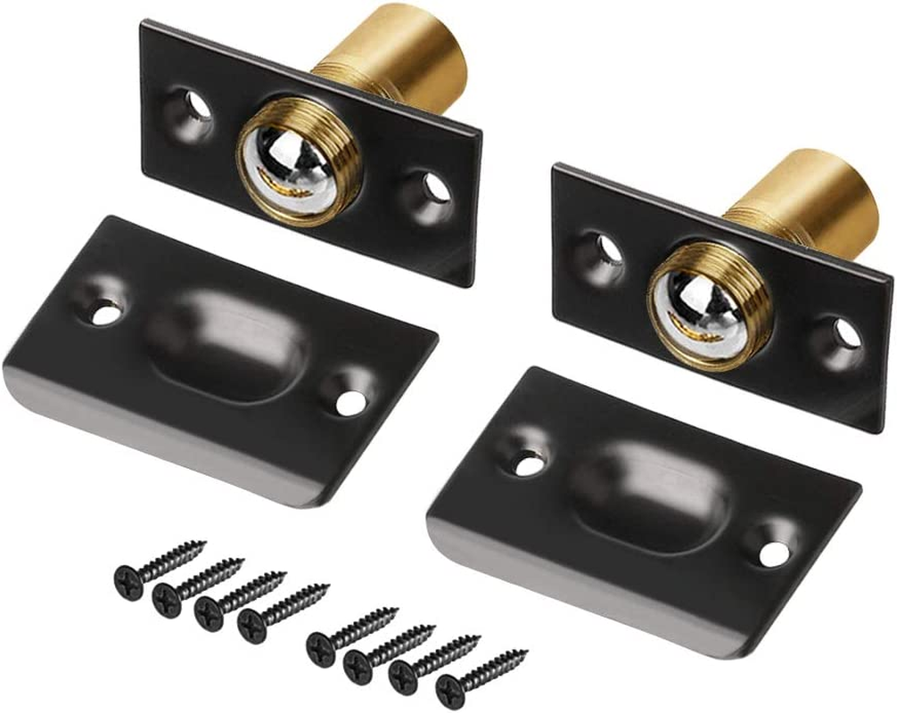 Closet Ball Door Catch Hardware  2 Pack French Door Ball Catch Closet Ball Latch