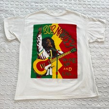 Vintage Bob Marley T Shirt XL "Wake Up and Live" Single Stitch Double Sided