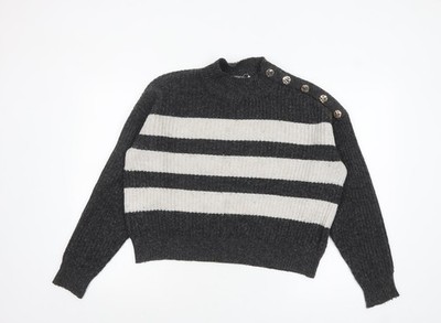 Muskatgrauer Damenpullover UK-Größe 8 10