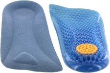 Honeycomb Gel Half Insole for Women - 1/2 inch Taller Height Increase Blue