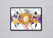 Prizm Jerome Bettis/Hines Ward 2026 Colorblast 12x17 Poster Pittsburg Steelers