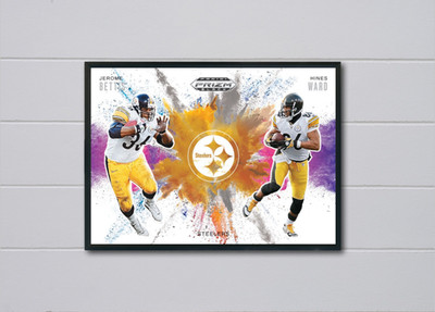 Prizm Jerome Bettis/Hines Ward 2026 Colorblast 12x17 Poster