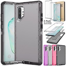 For Samsung Galaxy Note10/Note10 Plus 5G Case Clear Rugged Cover /Tempered Glass