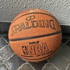 Baloncesto Oficial SPALDING ORO NBA Adam Plata Talla 7 Usado Versión Japonesa