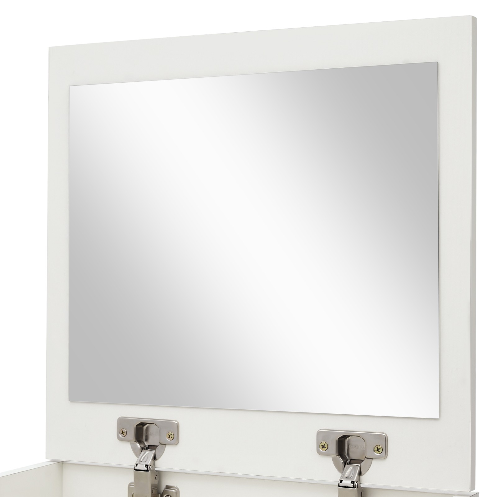 Tavolo cosmetico con specchio tavoli da trucco compatto con vano portaoggetti foto 5