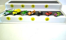 Micro Machines Lot of 7 - Helicopter, Dump Truck Bulldozer, Mustang, Hot Rod