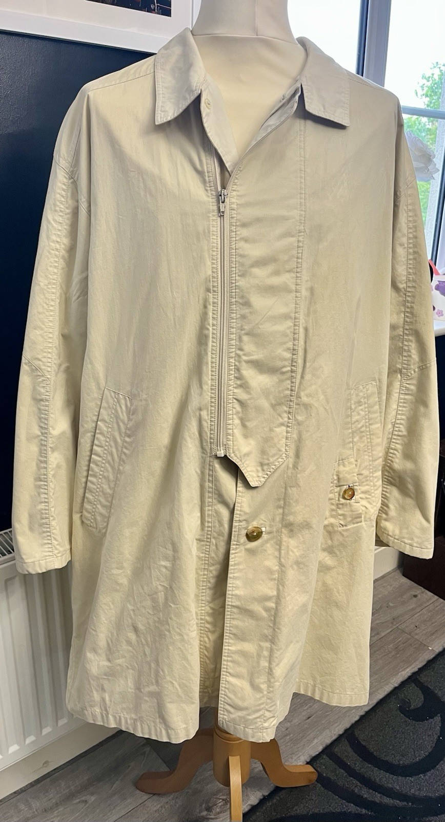 ARC'TERYX Cappotto Uomo Vintage Cotton Company By Valentino Landucci Collezione Seaway Crema