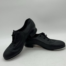 Bloch Lace-Up Tap Dancing Shoes Unisex Child Shockwave 4 Black Leather 13.5M