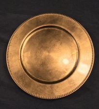 Lot of 8 Golden Leaf 13" Charger Plates by Centrum