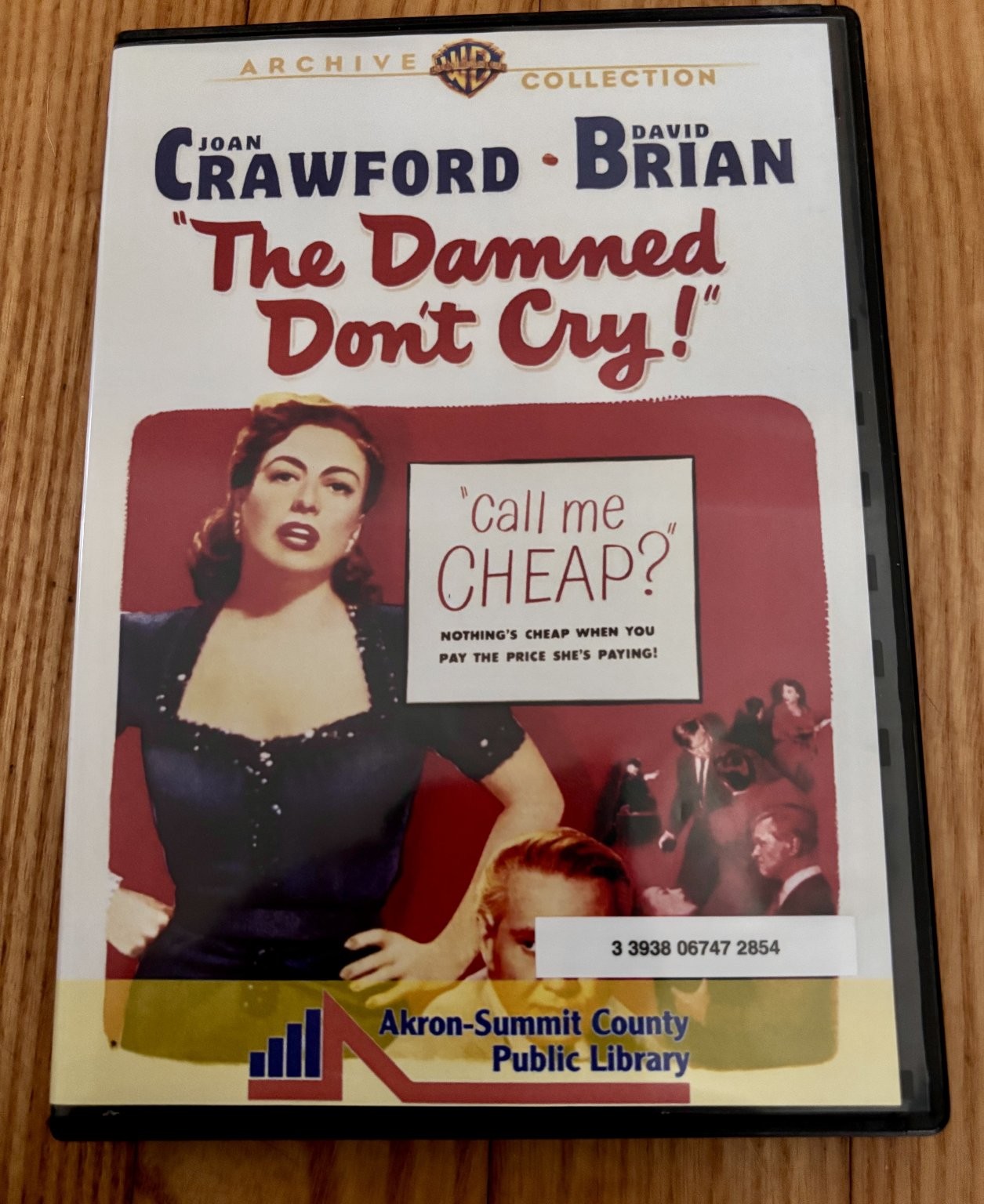Warner Bros. The Damned Don't Cry! DVD Movie Archive Collection Joan Crawford