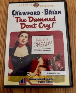 Warner Bros. The Damned Don't Cry! DVD Movie Archive Collection Joan Crawford