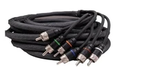 Elite Audio 15ft 6-Channel RCA Cable – 100% OFC, Triple Shielded, Noise