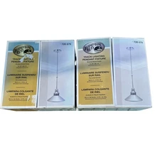 2 Boxes: Hampton Bay Track Lighting Pendant Fixture Brushed Nickel Hanging ~86"