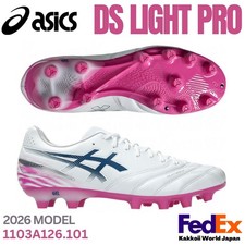 ASICS Soccer Cleats Shoes DS LIGHT PRO White/Digital Sakura 1103A126.101 2026
