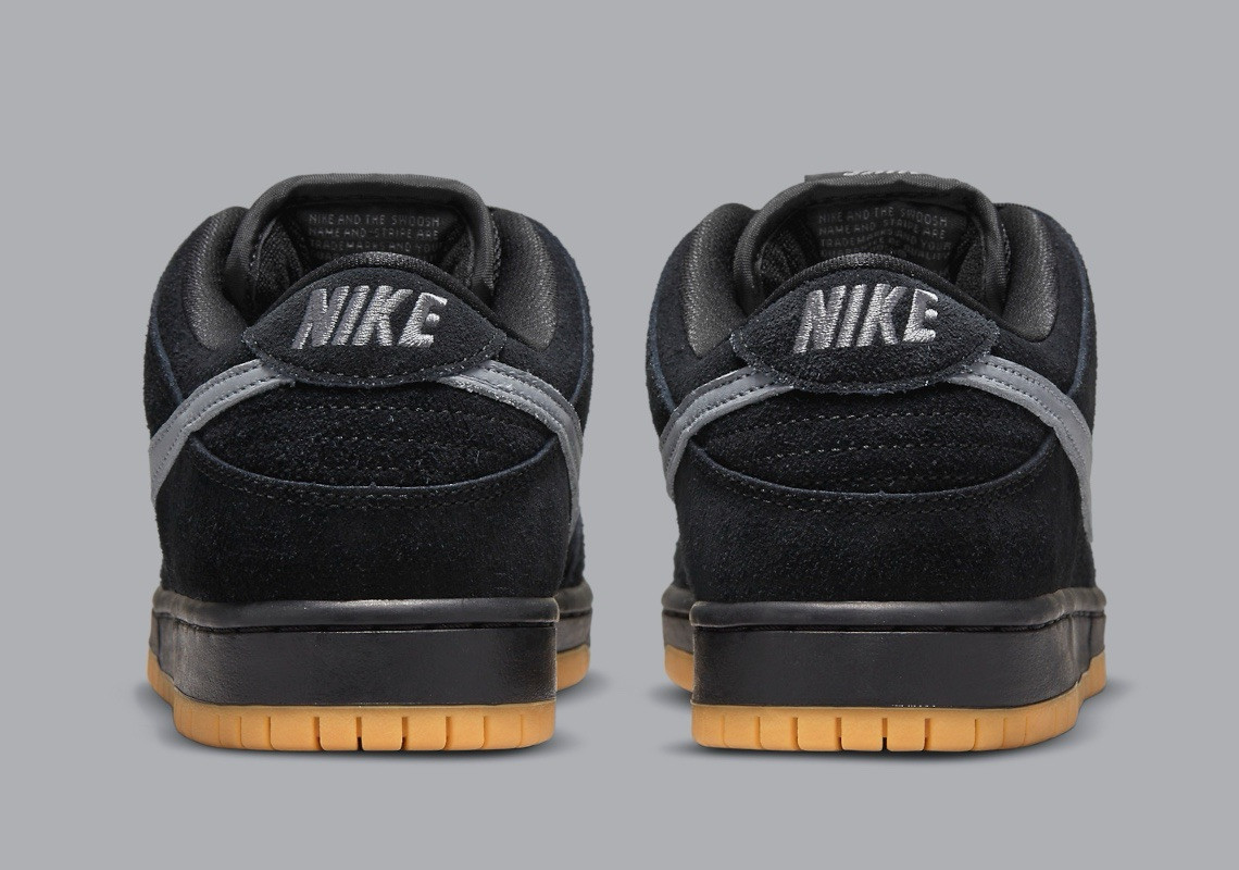 Nike SB Dunk Low Pro 'Fog' Black Gum Men's Size US 8 Rare Casual